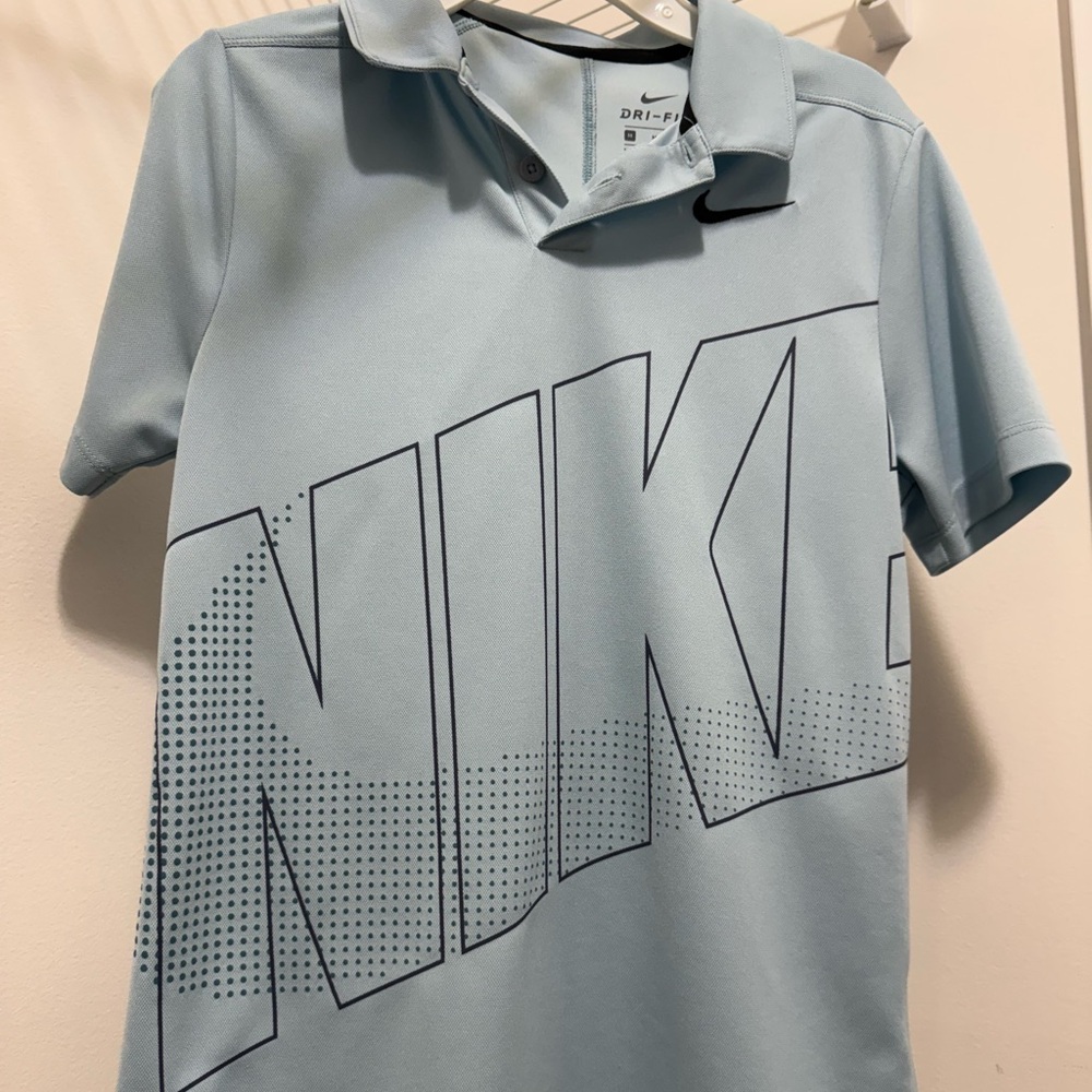 Nike Blue Polo Shirt Athletic Casual Wear